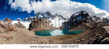 Fitz Roy Mountain And Laguna De Los Tres Lake, National Park Los Glaciares, Patagonia, Argentina