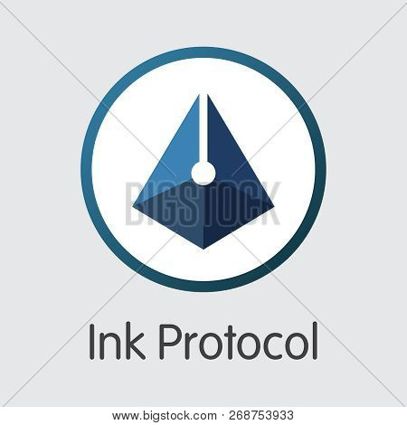 Ink Protocol Digital Currency - Vector Graphic Symbol.