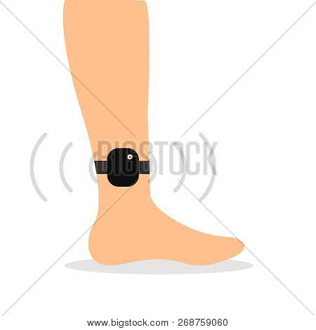 Ankle Monitor Device . Leg Detection Sensor Illustration