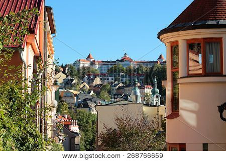 World-famous For Its Mineral Springs, The Town Of Karlovy Vary (karlsbad). Czech Republic.