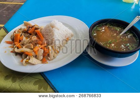 Chilean Meal - Guatitas, Stew Whose Main Ingredient Is Pieces Of Tripe