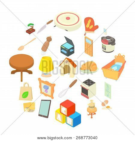 Steading Icons Set. Cartoon Set Of 25 Steading Icons For Web Isolated On White Background