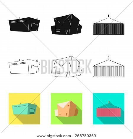 Isolated Object Of Goods And Cargo Icon. Set Of Goods And Warehouse Vector Icon For Stock.