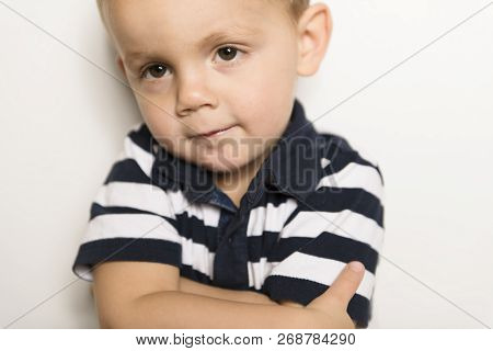 Age 2 Years Old Boy Over White Background