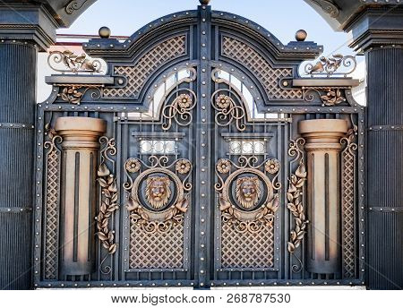 Decorative Trim With Wrought Metal Big Gates