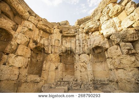 Roman Ruins Of Ancient Heliopolis. Baalbek, Bekaa Valley, Lebanon.