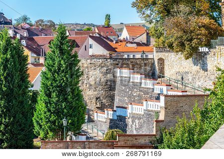 Fortification Walls And Baileys In Historical City Centre Of Litomerice, Czech Republic