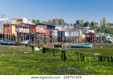 Palafitos Stilt Houses In Castro, Chiloe Island, Chile
