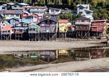 Palafitos Stilt Houses In Castro, Chiloe Island, Chile