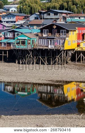 Palafitos Stilt Houses In Castro, Chiloe Island, Chile