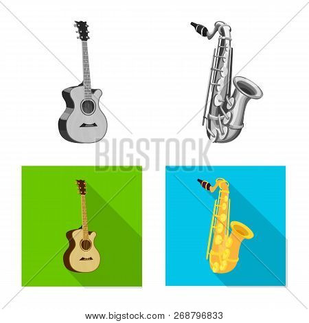 Vector Design Of Music And Tune Icon. Set Of Music And Tool Vector Icon For Stock.