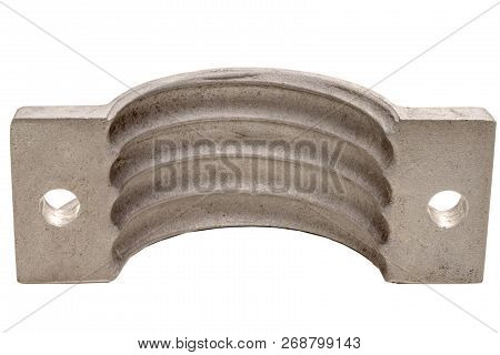 Aluminium Flange Isolate On White. Aluminium Casting Flanges, Oil Or Gas Industry.