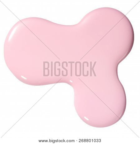 Pink Nail Polish Cosmetic Spill With Path