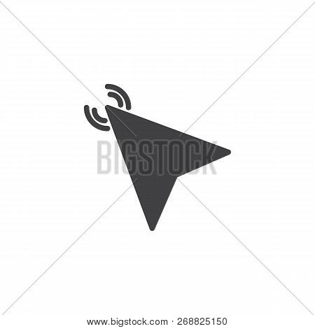 Cursor Tap Clicking Vector Icon. Filled Flat Sign For Mobile Concept And Web Design. Computer Mouse 