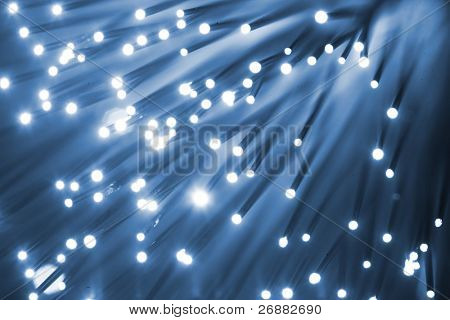 Fiberoptik baggrund med masser af lys steder