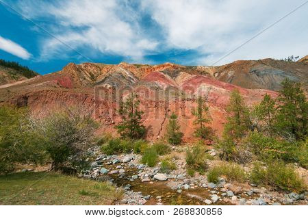 Valley of Mars landscapes in the Altai Mountains, Kyzyl Chin, Siberia, Russia