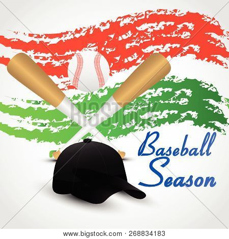 Baseball Posters With Baseball Ball. Baseball Competition Game Advertising. Sport Event Announcement
