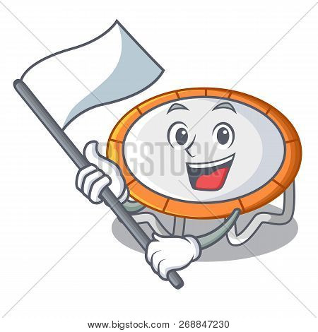 With Flag Isolate On Trampoline Transparent Shape Mascot
