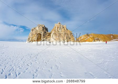 Cape Burkhan (shaman Rock) On Olkhon Island At Baikal Lake, Siberia, Russia