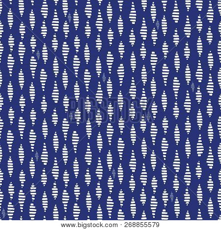 Cream Hand-drawn Cocoon Marks Vector Seamless Pattern. Abstract Stylized Water Ripples. Summer Backg
