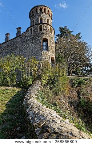 Cremieu, France, October 19, 2018 : Remparts Of Cremieu. The City Has A Long And Important Medieval 