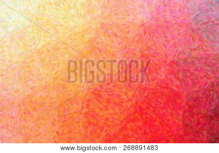Illustration Of Abstract Orange Impressionist Pointlilism Horizontal Background