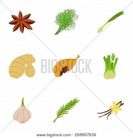 Greenfinch Icons Set. Cartoon Set Of 9 Greenfinch Vector Icons For Web Isolated On White Background