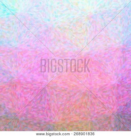 Illustration Of Abstract Red, Yellow And Blue Impressionist Pointlilism Square Background