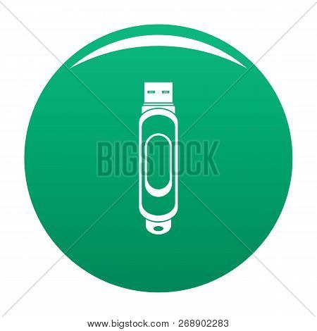 Mini Usb Icon. Simple Illustration Of Mini Usb Vector Icon For Any Design Green