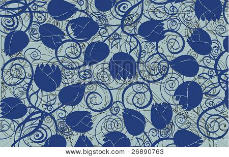 Floral background, vector illustration