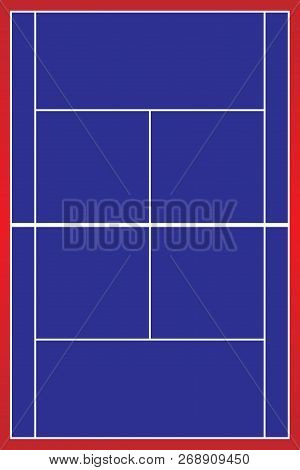 Tennis Court . Top View . The Exact Proportions . Vector Illustration