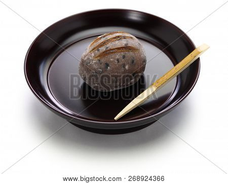 inoko mochi ( baby boar rice cake), traditional japanese sweets for tea ceremony in winter
