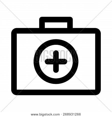 Emergency Doctor Medical Bag With Cross Symbol