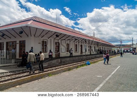 Ibarra, Ecuador - June 28, 2015: Railway Station In Ibarra Town Ecuador