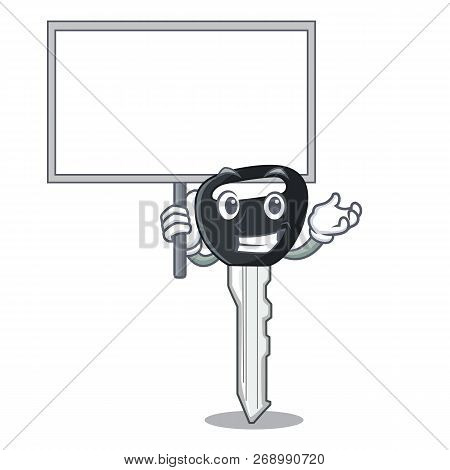 Bring Board Car Keys Cartoon Isolatedon On Shape