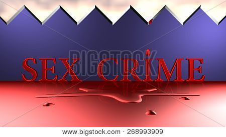 Red Words Sex Crime In Trap, Puddle Of Blood