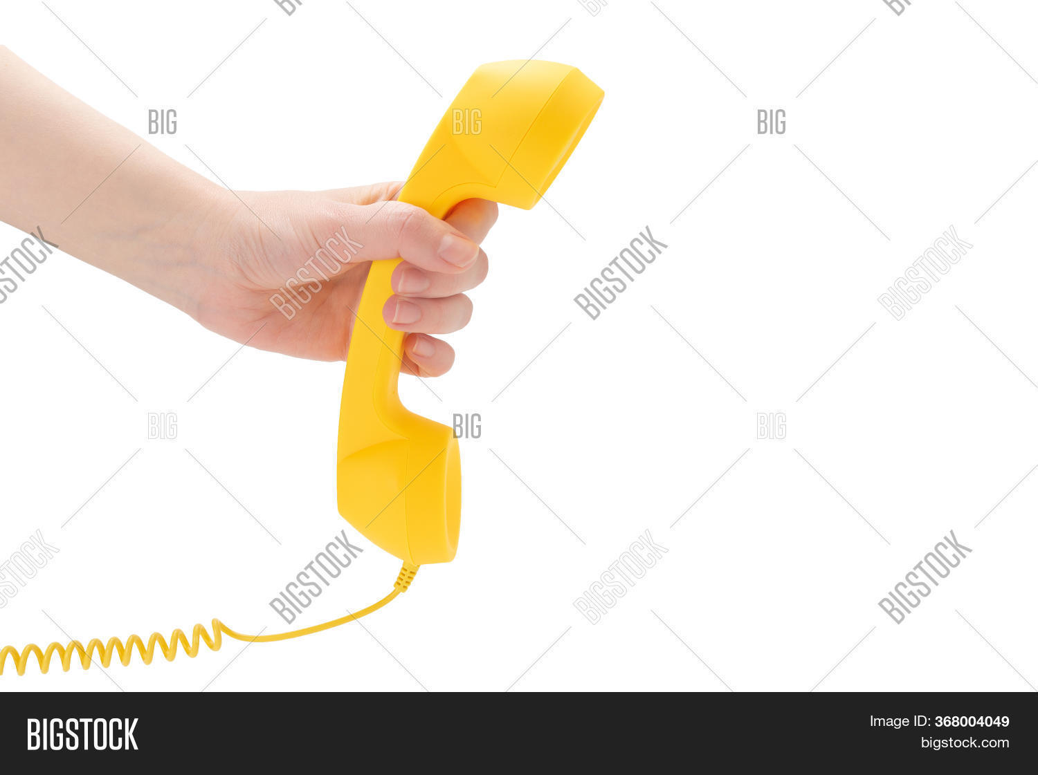 Yellow Handset Woman Image & Photo (Free Trial) Bigstock