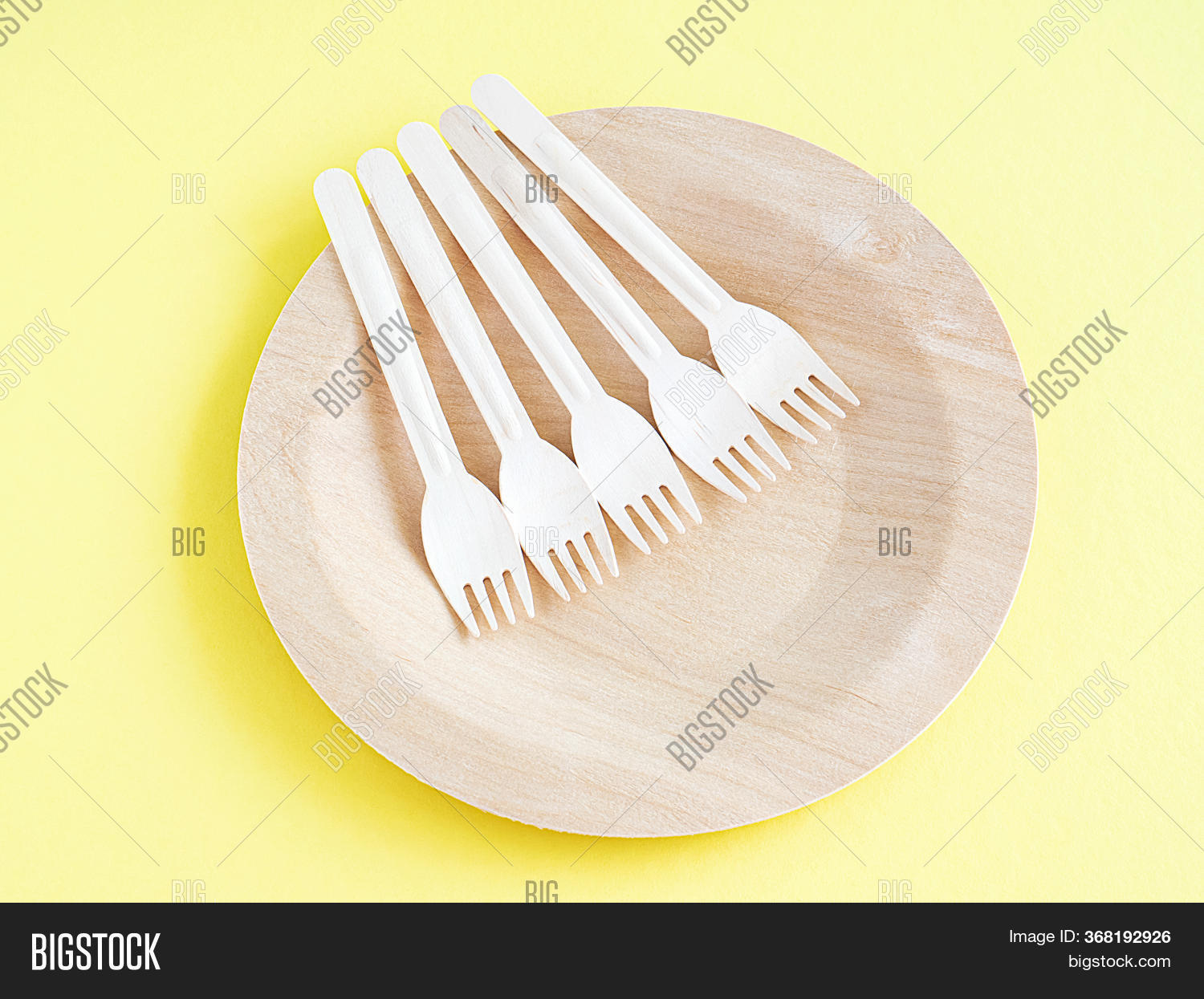 Plate Five Forks On Image & Photo (Free Trial) Bigstock