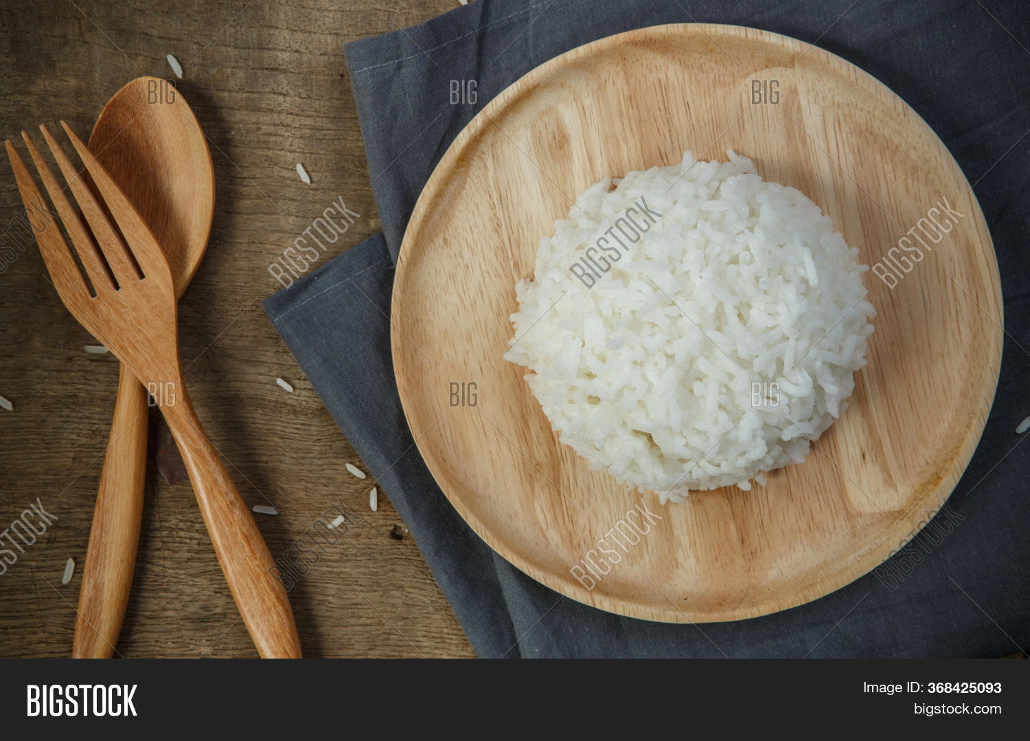 Cooked Rice Spoon Fork Image & Photo (Free Trial) Bigstock