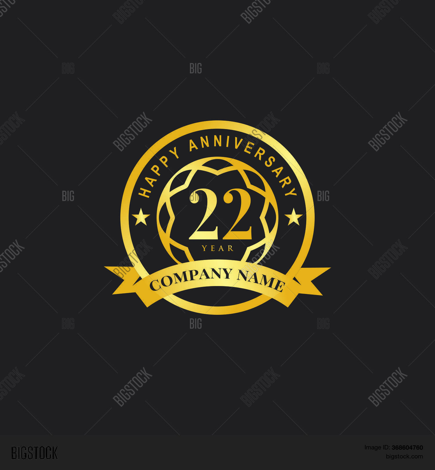22nd Year Anniversary Vector & Photo (Free Trial) | Bigstock