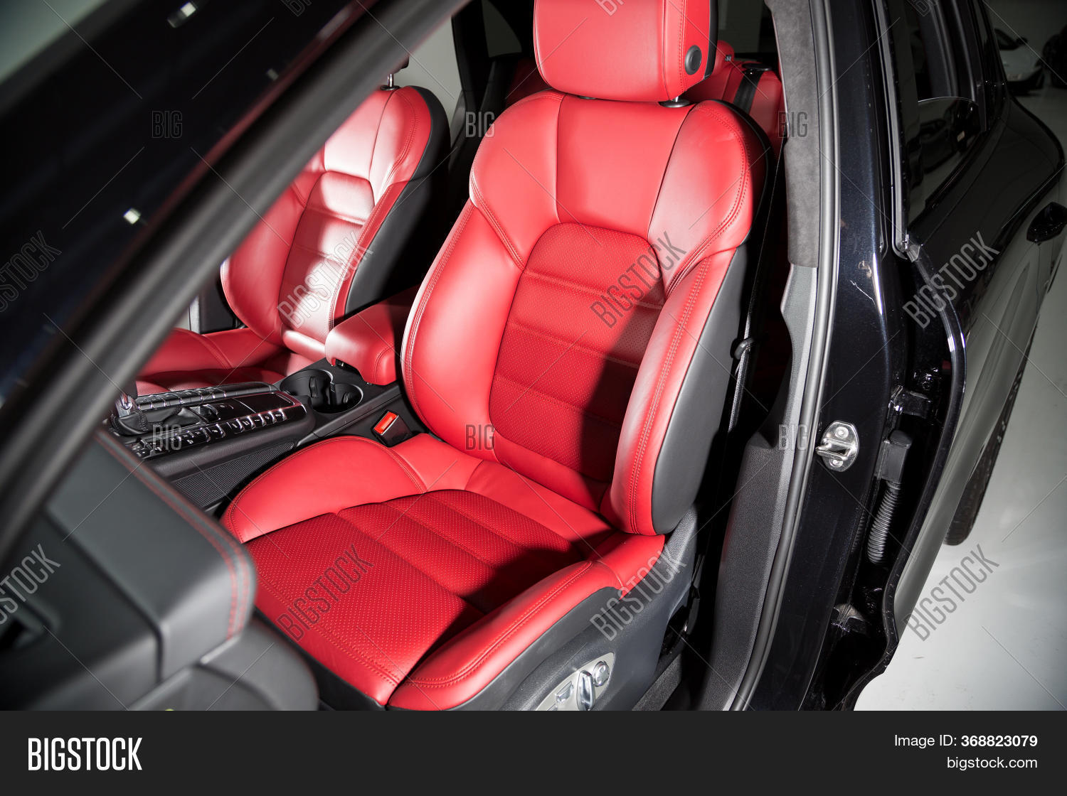Shot Red Leather Seats Image & Photo (Free Trial) Bigstock
