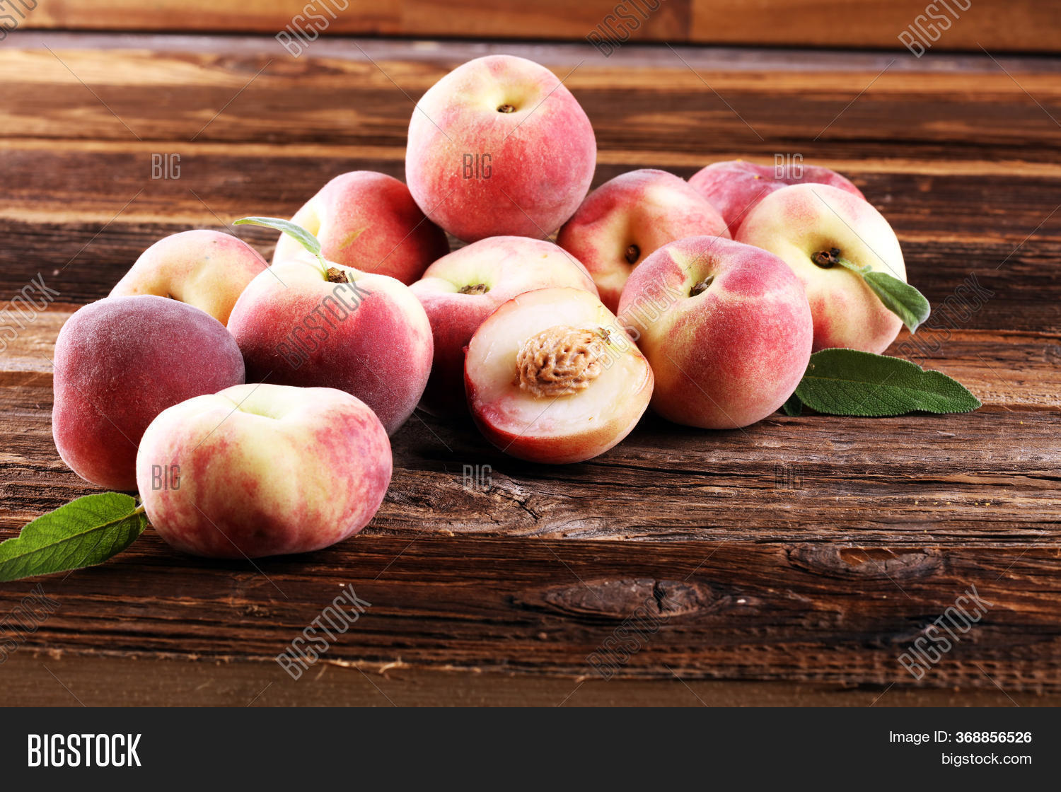 Group Ripe Peaches On Image & Photo (Free Trial) | Bigstock
