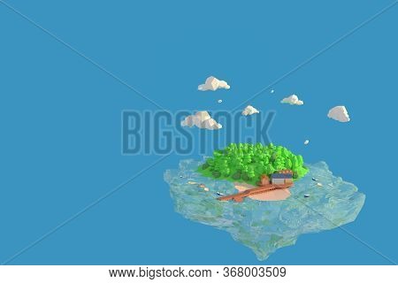 3d Illustrator  Bigben Of England, 3d Rendering Low Polygon Geometry Background. Abstract Polygonal 
