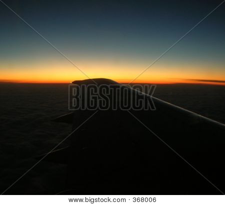 Nacht Reise mit dem Flugzeug