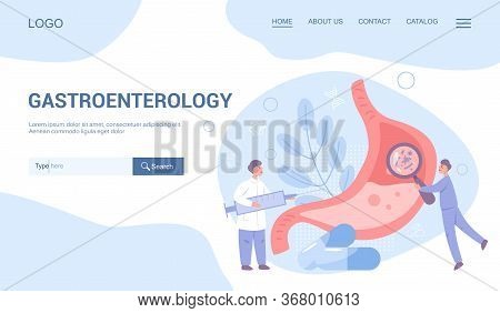 Gastroenterology Web Banner Concept. Idea Of Health Care
