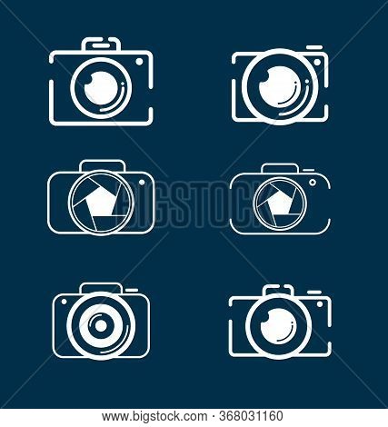 Camera Icons Set For Photographers. Photography Camera Icon Set Vector Eps