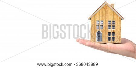 House Residential Structure In Hand.  Concept Of Investment Propert And Finance Investment Concep