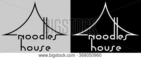 Creative Black Minimal Logo Of Asian Cuisine Noodle House