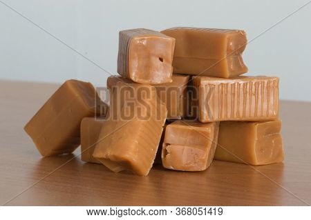 Polish Traditional Cream Fudge Known In Poland As Krowki Meaning Little Cows.