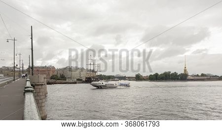 View Of The Neva From The Troitsky Bridge In Saint Petersburg